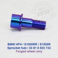 Proti M12 Sprocket Hub Bolt Kit for the BMW HP4 '11-14, HP4 Race '17-26 and S1000RR '10-26